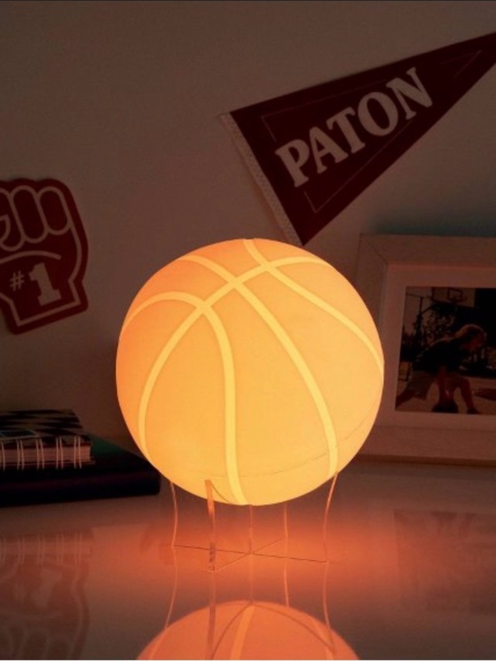 Sportopia Basketball Multi Color Rechargeable Mood Lamp w/Acrylic Stand NIB